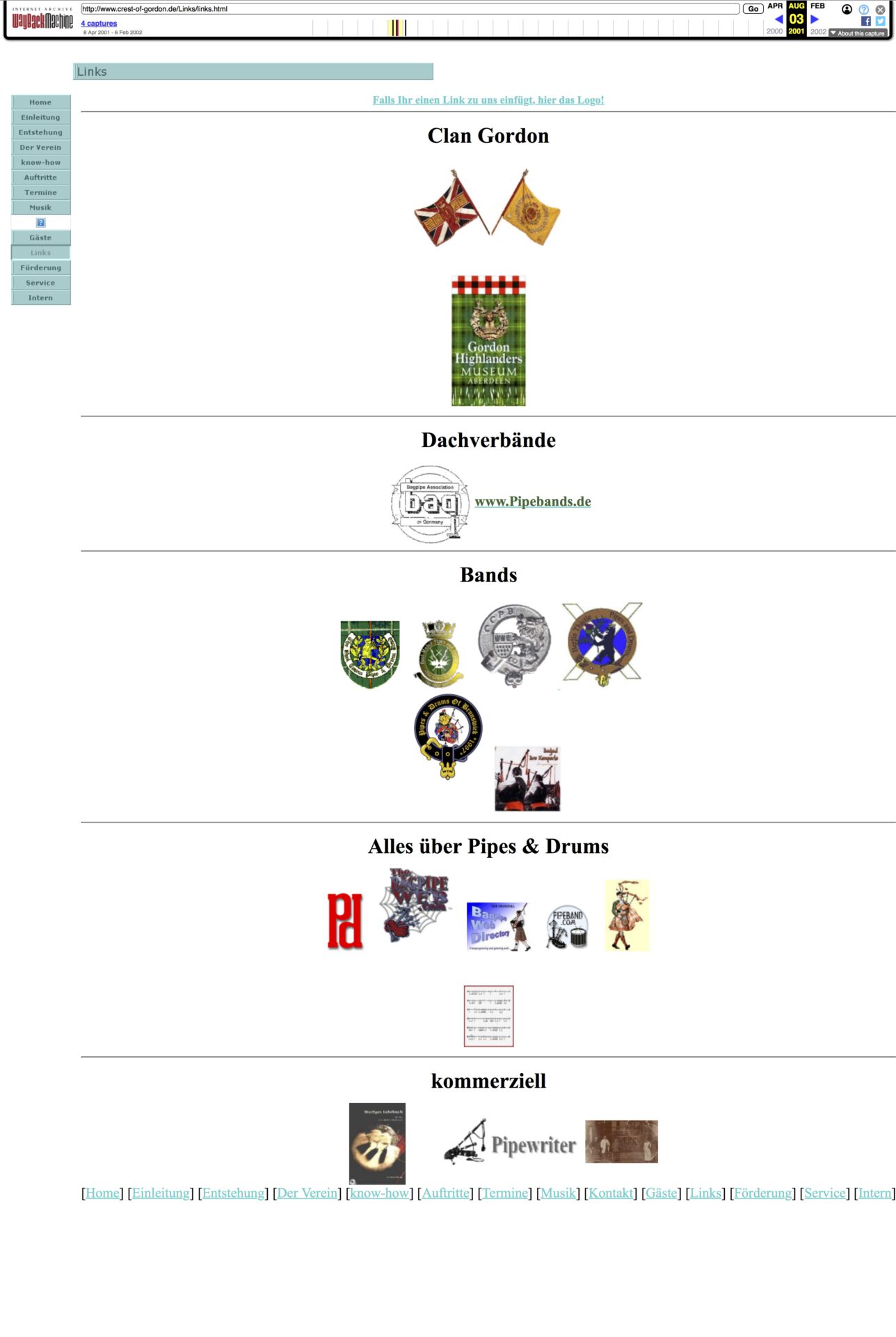 Crest of Gordon Dudelsackspieler-Dudelsackunterricht