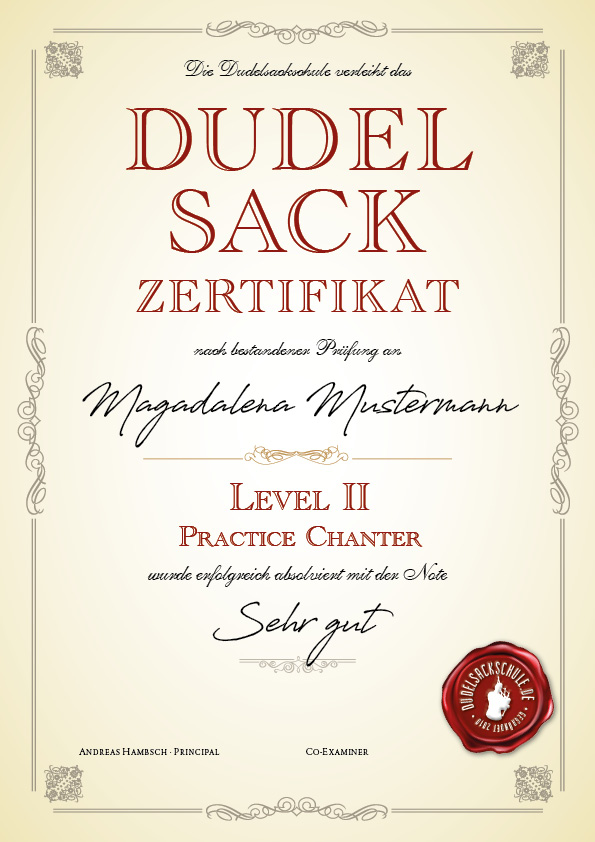 Dudelsackschule-Zertifikate-Level-2